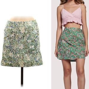 [J. Crew] |  Floral Print Mini Skirt with Pockets